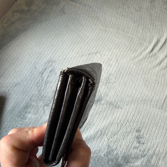 Gucci Carbon Fiber Long Wallet Black Checkbook Style w/ original dust bag & box - Picture 8 of 15